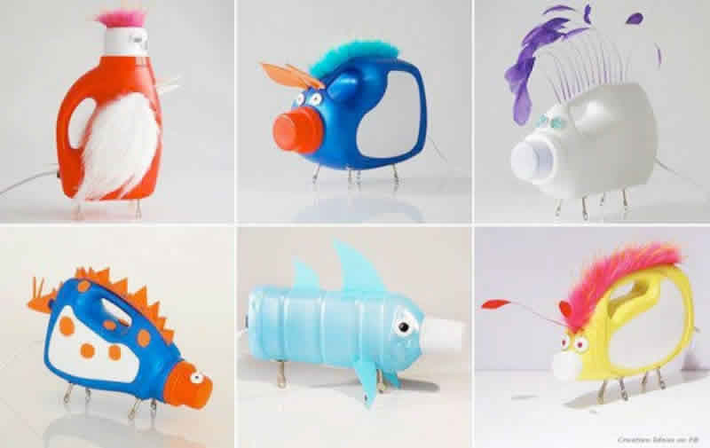 Botellas plásticas convertidas en juguetes